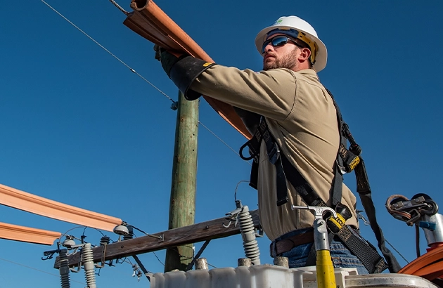 Lineman at work