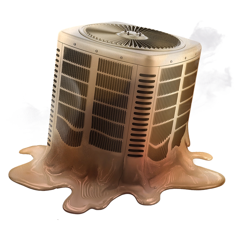 Melting AC unit
