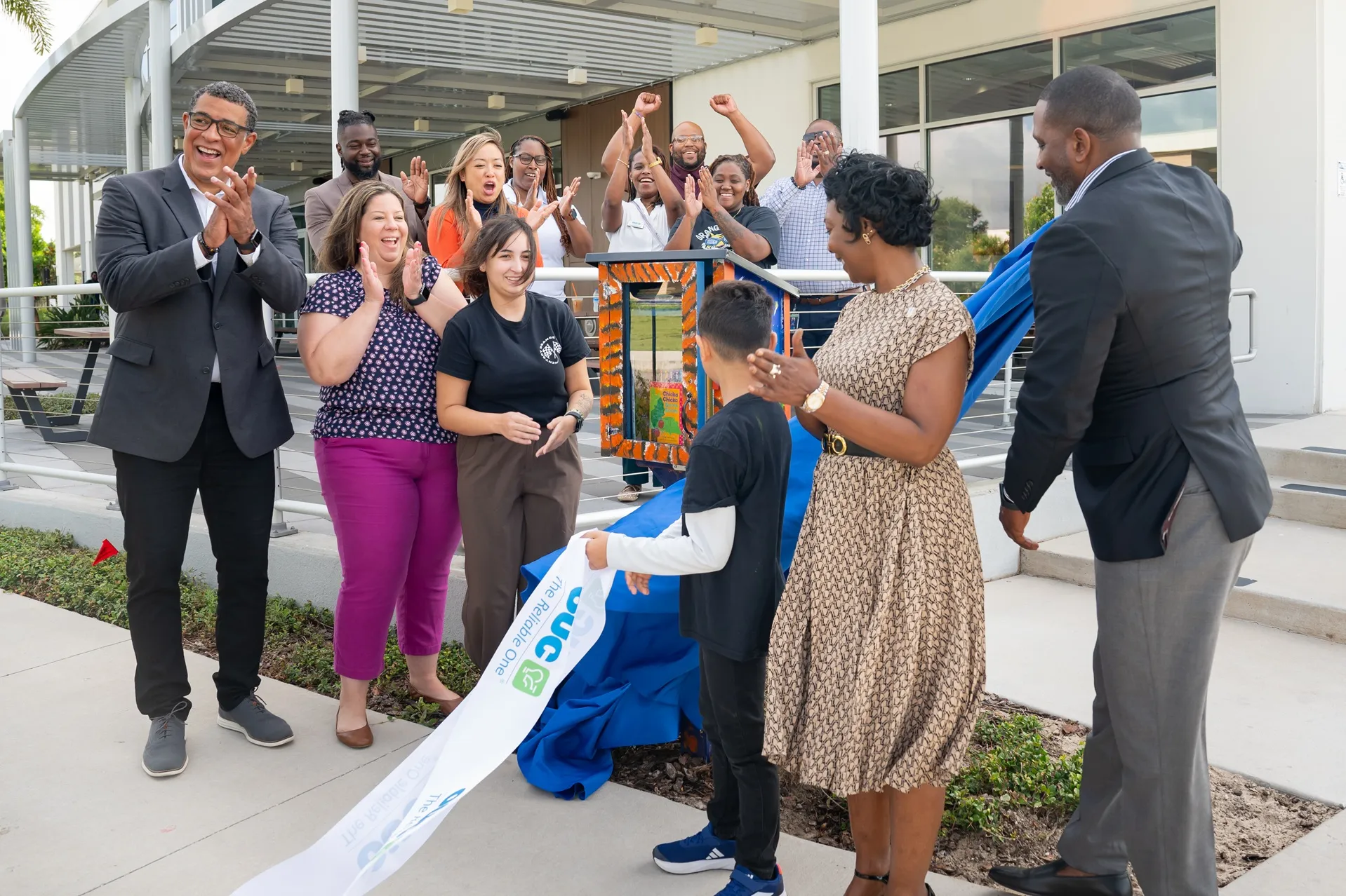 Grand opening of the new Little Free Library at the Heart of West Lakes Wellness Center