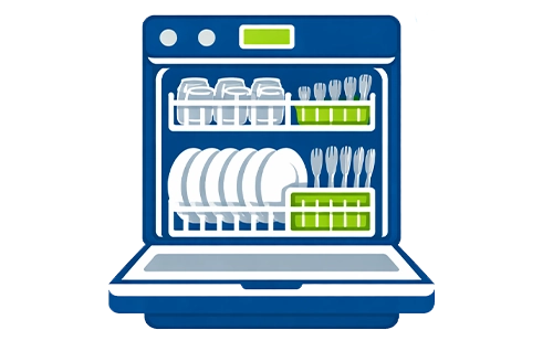 Illustration of a dsihwasher
