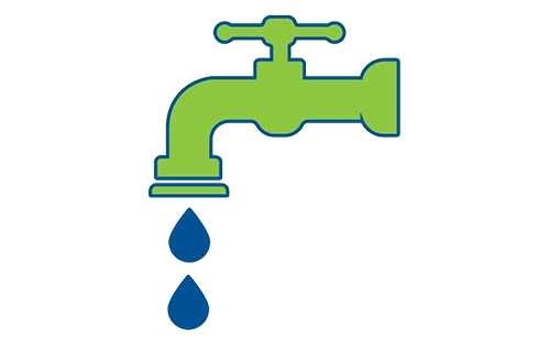 Illustration of dripping faucet